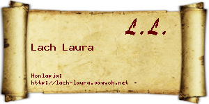 Lach Laura névjegykártya